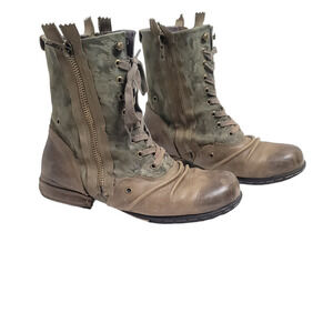 OSSTONE Moto for Men Designer Fashion Zipperup Leather Chukka western Boots sz10